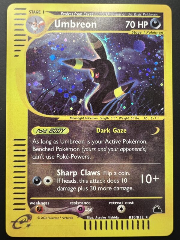 Pokémon Skyridge – Umbreon #H30 (proxy card)