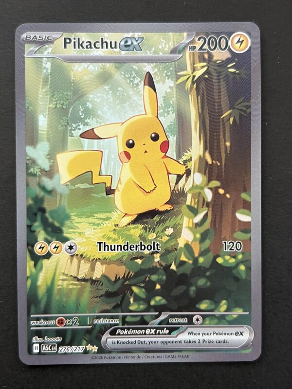 Pokémon Ascended Heroes – Pikachu ex [Textured] #276 (proxy card)
