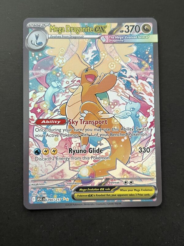 Pokémon Ascended Heroes – Mega Dragonite ex [Textured] #290 (proxy card)