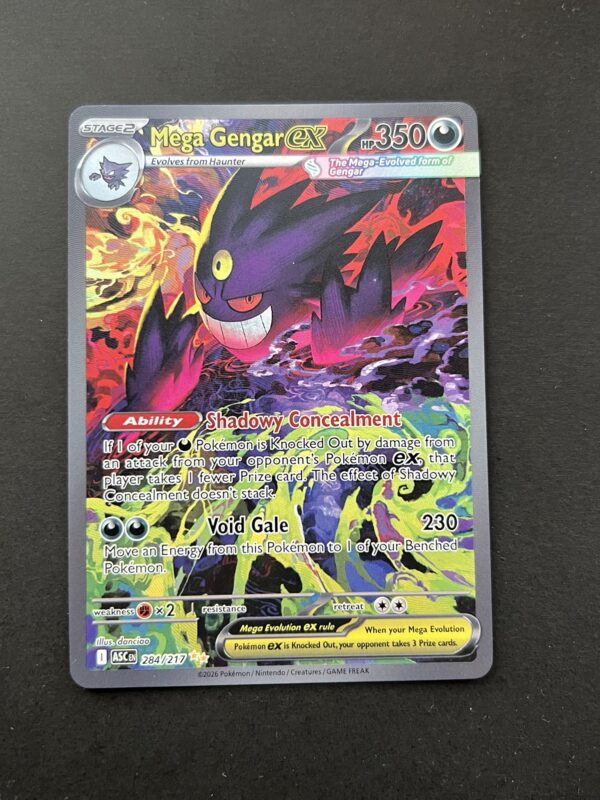 Pokémon Ascended Heroes – Mega Gengar ex [Textured] #284 (proxy card)