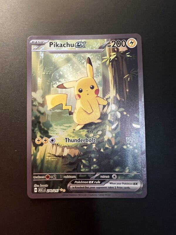 Pokémon Ascended Heroes – Pikachu ex [Textured] #276 (proxy card)