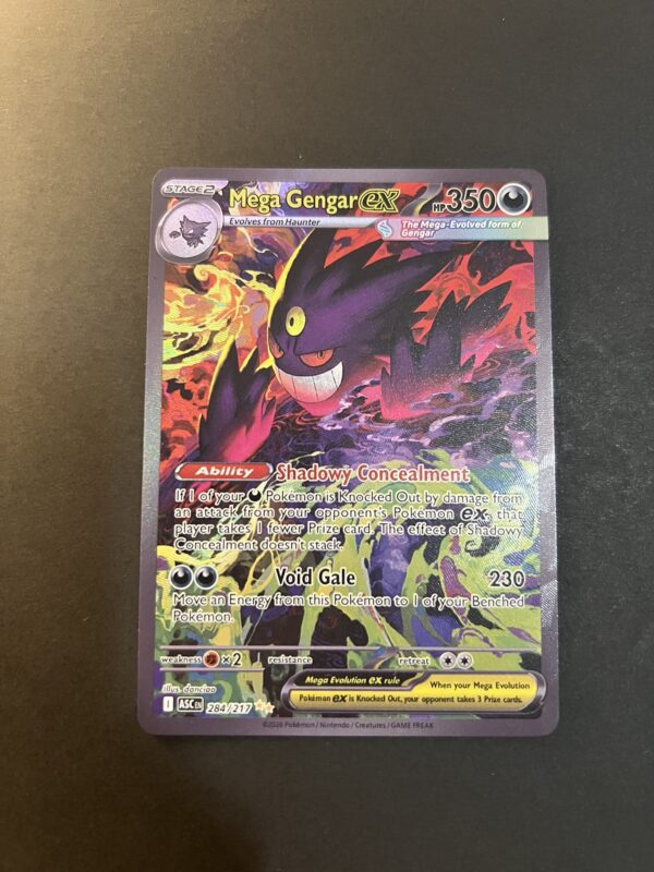 Pokémon Ascended Heroes – Mega Gengar ex [Textured] #284 (proxy card)