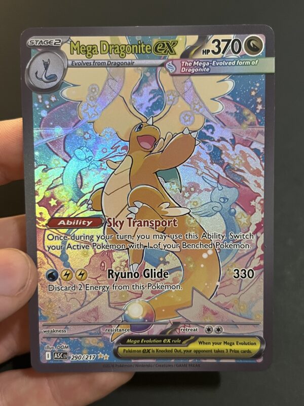 Pokémon Ascended Heroes – Mega Dragonite ex [Textured] #290 (proxy card)
